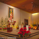 St agnes christmas altar side view 1 7 14